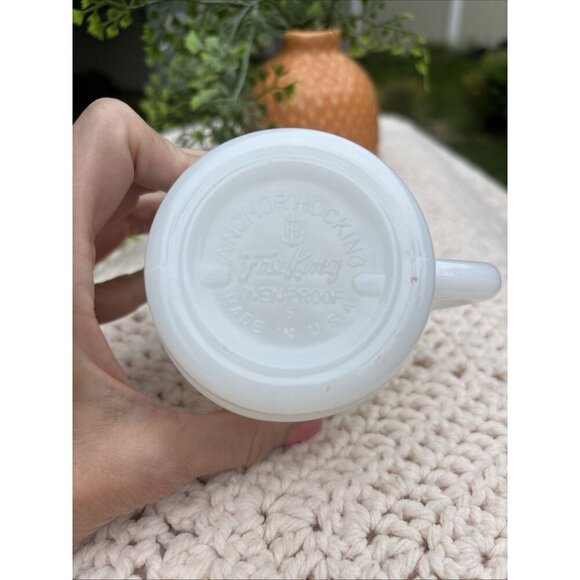 VTG Good Morning McDonald's Milk Glass Coffee Mug Cup Anchor Hocking Fire King - Picture 4 of 6